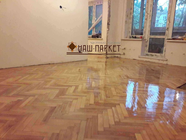 Циклевка штучного паркета